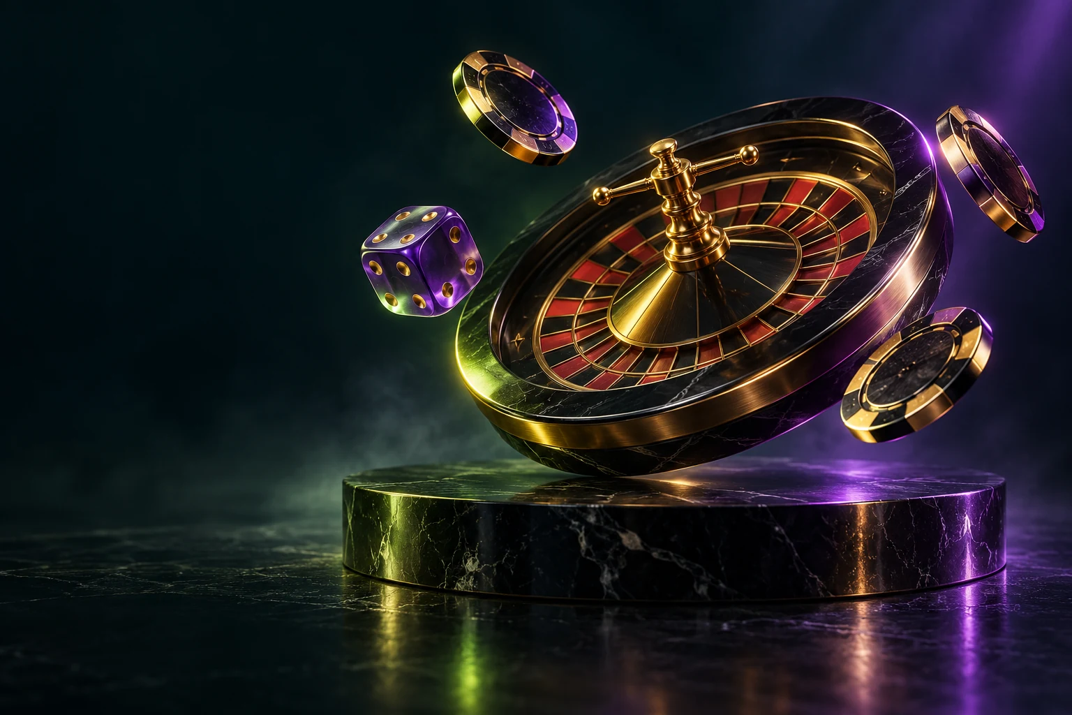 Ilustración editorial de casino en vivo
